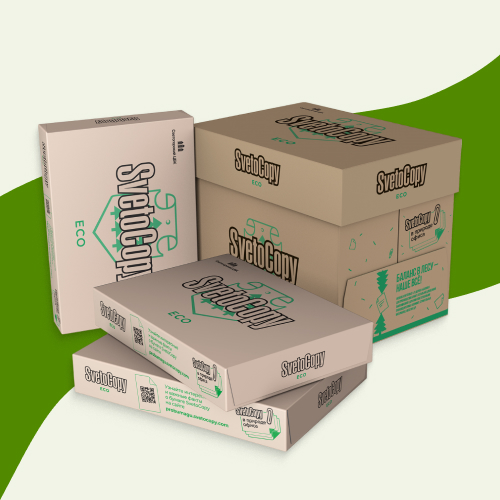 Изменение дизайна упаковки бумаги SvetoCopy
