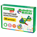 Магнитный конструктор MAGNETIC BLOCKS, BRAUBERG KIDS, 30 деталей Магнитный конструктор MAGNETIC BLOCKS, BRAUBERG KIDS, 30 деталей