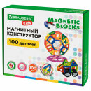 Магнитный конструктор MAGNETIC BLOCKS, BRAUBERG KIDS, 100 деталей, Магнитный конструктор MAGNETIC BLOCKS, BRAUBERG KIDS, 100 деталей,