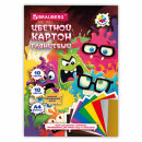 Картон цветной BRAUBERG, 10 л., 10 цв., кросс-серия ″МОНСТРИКИ″ Картон цветной BRAUBERG, 10 л., 10 цв., кросс-серия ″МОНСТРИКИ″