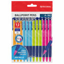 Ручки шариковые автоматические BRAUBERG A-30 COLOR MIX ″WRITING 3.0″, комплект 12 штук Ручки шариковые автоматические BRAUBERG A-30 COLOR MIX ″WRITING 3.0″, комплект 12 штук