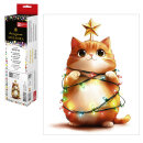 Алмазная мозаика (набор для творчества), КОТ-ЕЛОЧКА, 20*25 см, форма страз: круглая, 21 цветов страз, картонная коробка с европодвесом Алмазная мозаика (набор для творчества), КОТ-ЕЛОЧКА, 20*25 см, форма страз: круглая, 21 цветов страз, картонная коробка с европодвесом