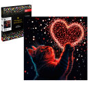 Алмазная мозаика с частичной выкладкой (набор для творчества), КОТЕНОК С СЕРДЕЧКОМ, 30*30 см, форма страз: круглая, 3 цветов страз, картонная коробка Алмазная мозаика с частичной выкладкой (набор для творчества), КОТЕНОК С СЕРДЕЧКОМ, 30*30 см, форма страз: круглая, 3 цветов страз, картонная коробка