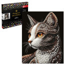 Алмазная мозаика с частичной выкладкой (набор для творчества), ЖЕМЧУЖНАЯ КОШКА, 40*50 см, форма страз: круглая, 9 цветов страз, картонная коробка с ручкой Алмазная мозаика с частичной выкладкой (набор для творчества), ЖЕМЧУЖНАЯ КОШКА, 40*50 см, форма страз: круглая, 9 цветов страз, картонная коробка с ручкой