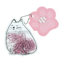 Скрепки канцелярские, размер 28 мм, 40 шт. в наборе, ПВХ-оплётка, цвет розовый Скрепки канцелярские, размер 28 мм, 40 шт. в наборе, ПВХ-оплётка, цвет розовый