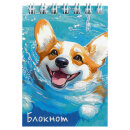 Блокнот, формат А7, 40 листов, гребень по короткой стороне, УФ-лак выборочный с глиттером, клетка Блокнот, формат А7, 40 листов, гребень по короткой стороне, УФ-лак выборочный с глиттером, клетка