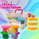 Тесто-пластилин для лепки BAMBOX, суперпластичное, 12 штук Тесто-пластилин для лепки BAMBOX, суперпластичное, 12 штук