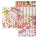 Наклейки-румбокс д/создания миниатюрных сцен: наклейки (2 л.), поле для наклеивания (1 л.) в наборе, размер листа 125х150 мм, кол-во наклеек 60+, полноцветная печать Наклейки-румбокс д/создания миниатюрных сцен: наклейки (2 л.), поле для наклеивания (1 л.) в наборе, размер листа 125х150 мм, кол-во наклеек 60+, полноцветная печать