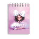 Блокнот, формат А7, 40 листов, гребень по короткой стороне, УФ-лак сплошной, клетка Блокнот, формат А7, 40 листов, гребень по короткой стороне, УФ-лак сплошной, клетка