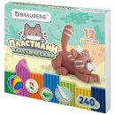 Пластилин классический ″МИЛЫЕ КОТЫ″, 12 цветов BRAUBERG Пластилин классический ″МИЛЫЕ КОТЫ″, 12 цветов BRAUBERG