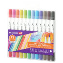 Маркеры акварельные для скетчинга двусторонние 12 цветов, BRAUBERG ART ″DEBUT″ Маркеры акварельные для скетчинга двусторонние 12 цветов, BRAUBERG ART ″DEBUT″