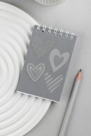 Блокнот, формат А7, 40 листов, гребень по короткой стороне, УФ-лак выборочный с глиттером, клетка Блокнот, формат А7, 40 листов, гребень по короткой стороне, УФ-лак выборочный с глиттером, клетка