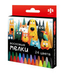 Мелки восковые Феникс+, 24 цвета (штуки) в наборе, картонная коробка с европодвесом Мелки восковые Феникс+, 24 цвета (штуки) в наборе, картонная коробка с европодвесом