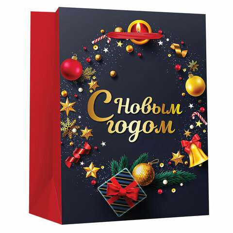 Пакет подарочный новогодний ЗОЛОТАЯ СКАЗКА, ″New Year″ Пакет подарочный новогодний ЗОЛОТАЯ СКАЗКА, ″New Year″