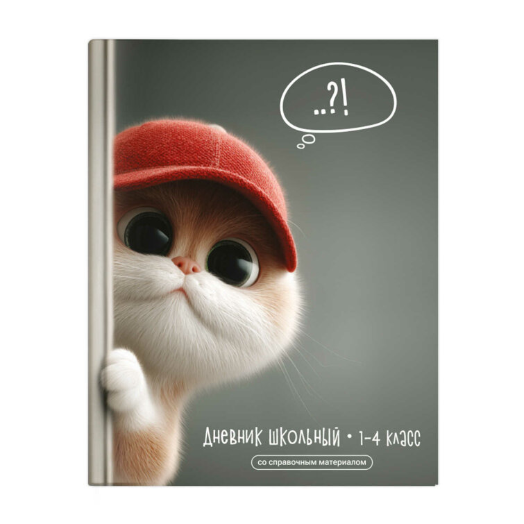 Дневник школьный 1-4 класс арт. 72722 КОТ В КЕПКЕ / твёрдый переплёт 7БЦ Дневник школьный 1-4 класс арт. 72722 КОТ В КЕПКЕ / твёрдый переплёт 7БЦ