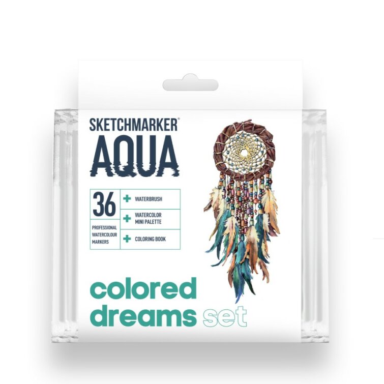 Набор акварельных маркеров SKETCHMARKER Aqua 36 Colored Dreams Set − «Цветные сны» Набор акварельных маркеров SKETCHMARKER Aqua 36 Colored Dreams Set − «Цветные сны»