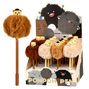 Пушистая шариковая ручка BEAR POMPON от CENTRUM. Пушистая шариковая ручка BEAR POMPON от CENTRUM.