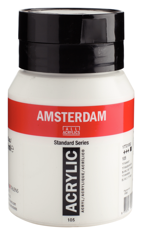 Краска акриловая Amsterdam №105 Белила титановые (500 мл) Краска акриловая Amsterdam №105 Белила титановые (500 мл)