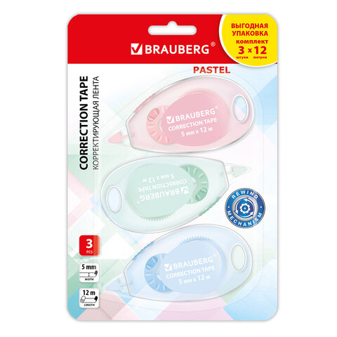 Корректирующая лента BRAUBERG PASTEL Корректирующая лента BRAUBERG PASTEL