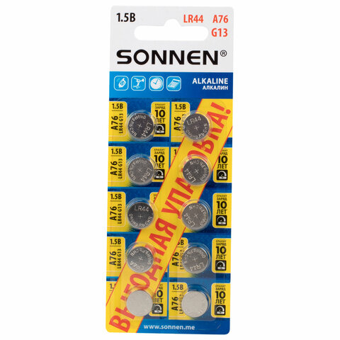 ��������� ″��������″, SONNEN Alkaline 76A (G13, LR44), �������� 10 ��
