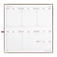 Еженедельник датированный 2026 ESCALADA, размер 170х88 мм, 64 л., интегральный переплёт, искусственная кожа ″Сариф″, металлические уголки, тиснение фольгой Еженедельник датированный 2026 ESCALADA, размер 170х88 мм, 64 л., интегральный переплёт, искусственная кожа ″Сариф″, металлические уголки, тиснение фольгой