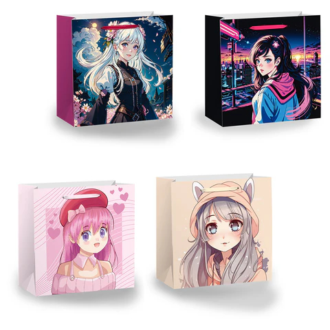 Пакет подарочный ″Anime″, ЗОЛОТАЯ СКАЗКА, 4 штуки Пакет подарочный ″Anime″, ЗОЛОТАЯ СКАЗКА, 4 штуки