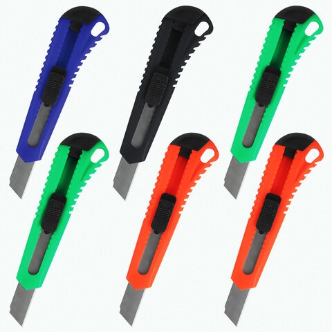 Нож канцелярский BRAUBERG ″Classic″, 5 шт. + 1 в подарок Нож канцелярский BRAUBERG ″Classic″, 5 шт. + 1 в подарок