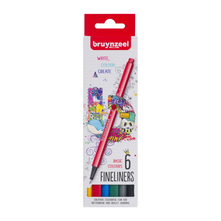 Набор капиллярных ручек Bruynzeel Teen Basic Набор капиллярных ручек Bruynzeel Teen Basic