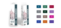 ����� ������� SKETCHMARKER Artist Fine Pen 12 Dark Colors Set � ������ �������