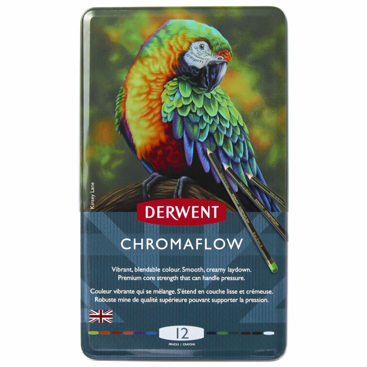 Набор цветных карандашей Derwent Chromaflow (12 цветов) Набор цветных карандашей Derwent Chromaflow (12 цветов)