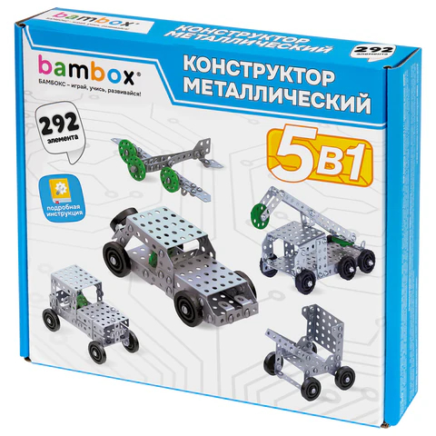Конструктор ″Для уроков труда №2″, 292 элемента, BAMBOX Конструктор ″Для уроков труда №2″, 292 элемента, BAMBOX