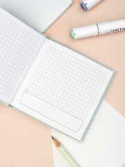 Блокноты ″Notebook″, 105х105 мм, 48 л, арт. 71919 КОТ В КАПЮШОНЕ / Блок - белый офсет 60 г/м², дизайнерский блок(клетка), твёрдый переплёт 7БЦ, тиснение фольгой, глянцевая ламинация