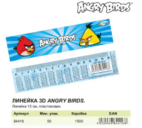 Линейка 3D Angry Birds