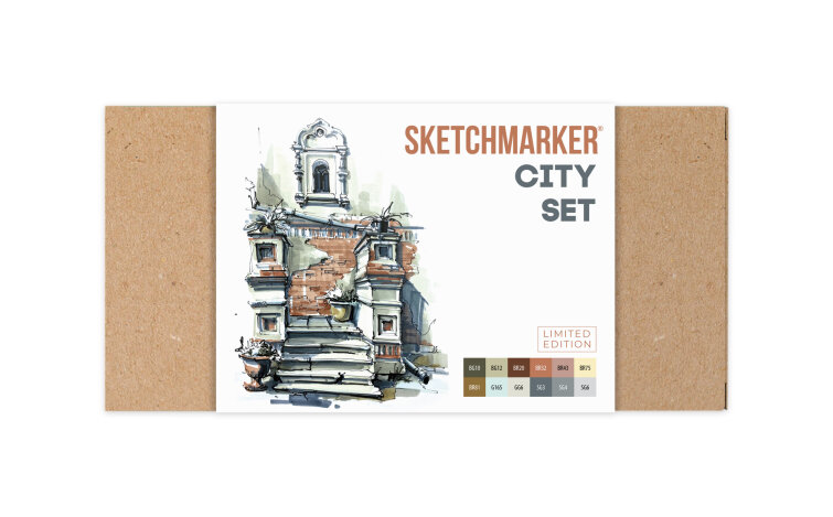 ����� ��������� �������� SKETCHMARKER CITY SET �������������� (12 ������)