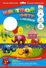 Цветной фетр с рисунком. Цветной фетр с рисунком.
