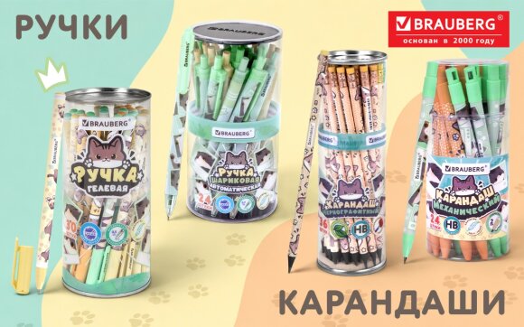 Кросс-серии BRAUBERG: экскурсия в мир МИЛЫХ КОТОВ