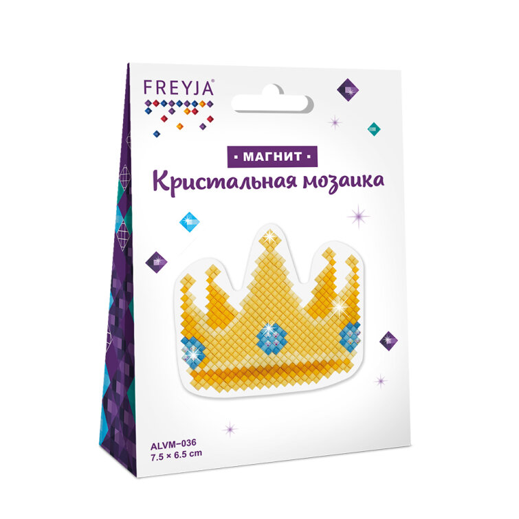 Кристальная мозаика (набор для изготовления магнита) «Корона» от ТМ Фрея Кристальная мозаика (набор для изготовления магнита) «Корона» от ТМ Фрея