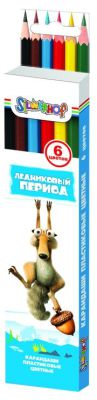 Пластиковые цветные карандаши Ice Age от Silwerhof Пластиковые цветные карандаши Ice Age от Silwerhof