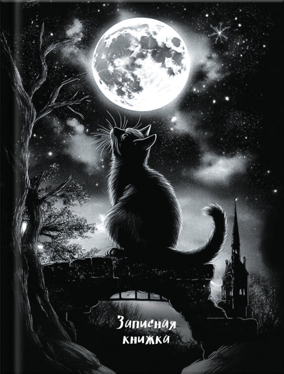 Записная книжка А6 «ЛУННЫЙ КОТ» (арт. 410092) от Alpha-Trend Записная книжка А6 «ЛУННЫЙ КОТ» (арт. 410092) от Alpha-Trend