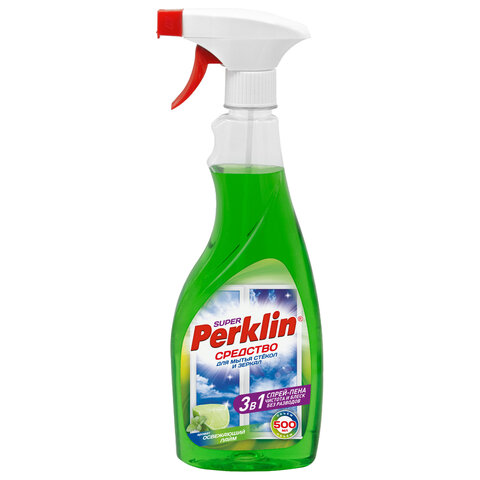 Средство для мытья стекол PERKLIN SUPER «Освежающий лайм» Средство для мытья стекол PERKLIN SUPER «Освежающий лайм»