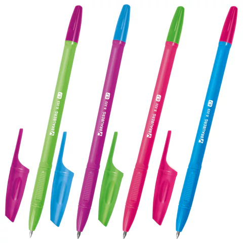 Ручки шариковые BRAUBERG ″X-333 NEON MIX″, 8 штук Ручки шариковые BRAUBERG ″X-333 NEON MIX″, 8 штук