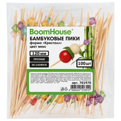 Шпажки-пики для канапе ″Кристалл″ BOOMHOUSE, 100 штук Шпажки-пики для канапе ″Кристалл″ BOOMHOUSE, 100 штук