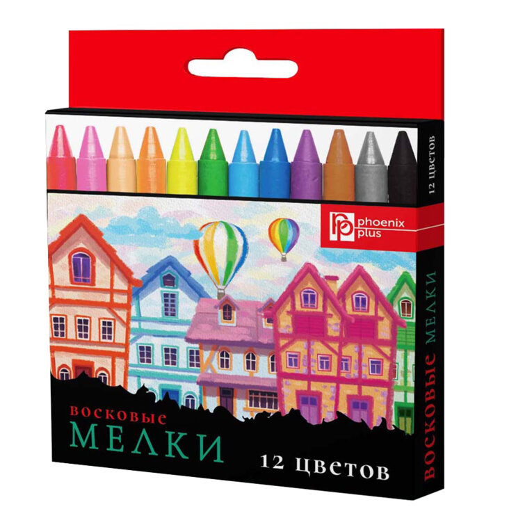 Мелки восковые, 12 цветов (штук) в наборе Мелки восковые, 12 цветов (штук) в наборе
