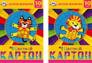 Набор цветного картона ″Забавные зверюшки″: идеальный материал для детского творчества!