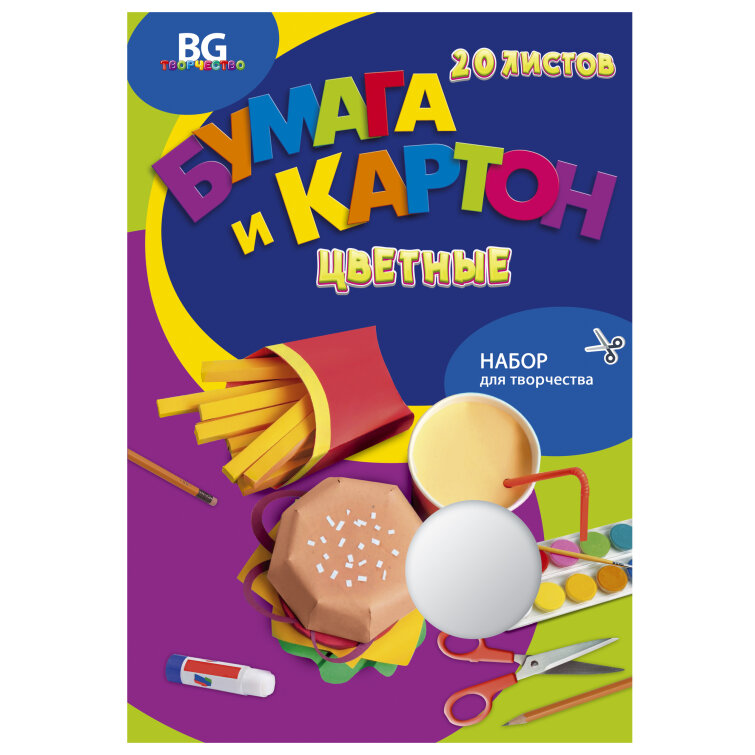 Набор цветной бумаги и картона BG «Мастер-класс» Набор цветной бумаги и картона BG «Мастер-класс»