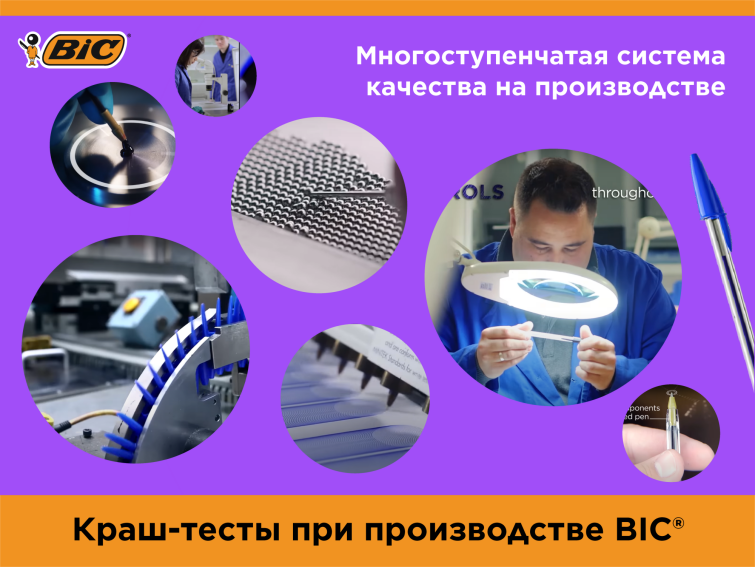 Краш-тесты при производстве BIC® Краш-тесты при производстве BIC®