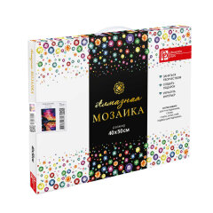 Алмазная мозаика (набор для творчества), СИЯНИЕ НОЧНОГО НЕБА, 40*50 см, 24 цветов страз, картонная коробка с ручкой Алмазная мозаика (набор для творчества), СИЯНИЕ НОЧНОГО НЕБА, 40*50 см, 24 цветов страз, картонная коробка с ручкой