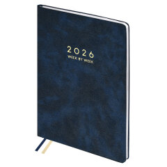 Еженедельник датированный 2026 ESCALADA, формат А4, 80 л., мягкий переплёт, запаянный край, искусственная кожа ″Тиволи делавэ″, тиснение фольгой