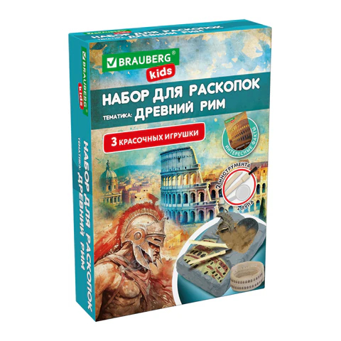 Набор для раскопок ″Древний Рим″, BRAUBERG KIDS Набор для раскопок ″Древний Рим″, BRAUBERG KIDS