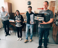 Европапир и Iggesund вручили приз победителю конкурса Патриотической открытки